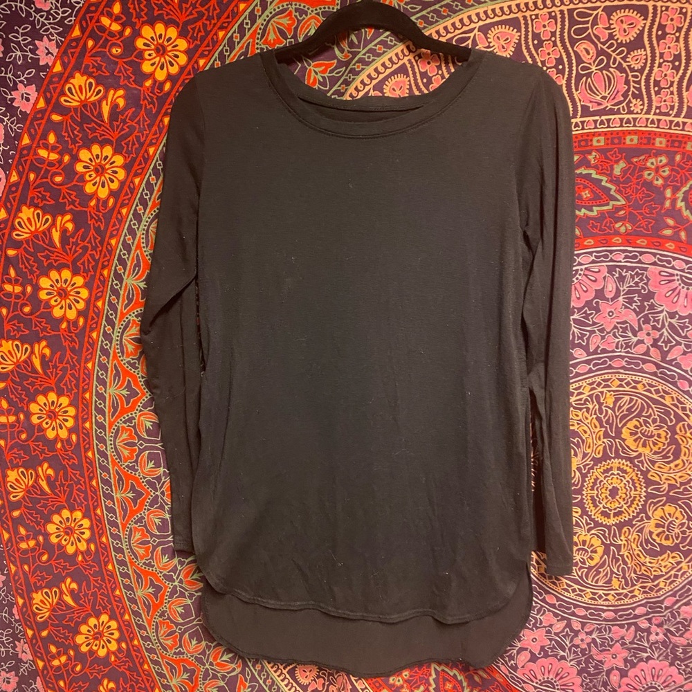 Black long sleeve with side slits